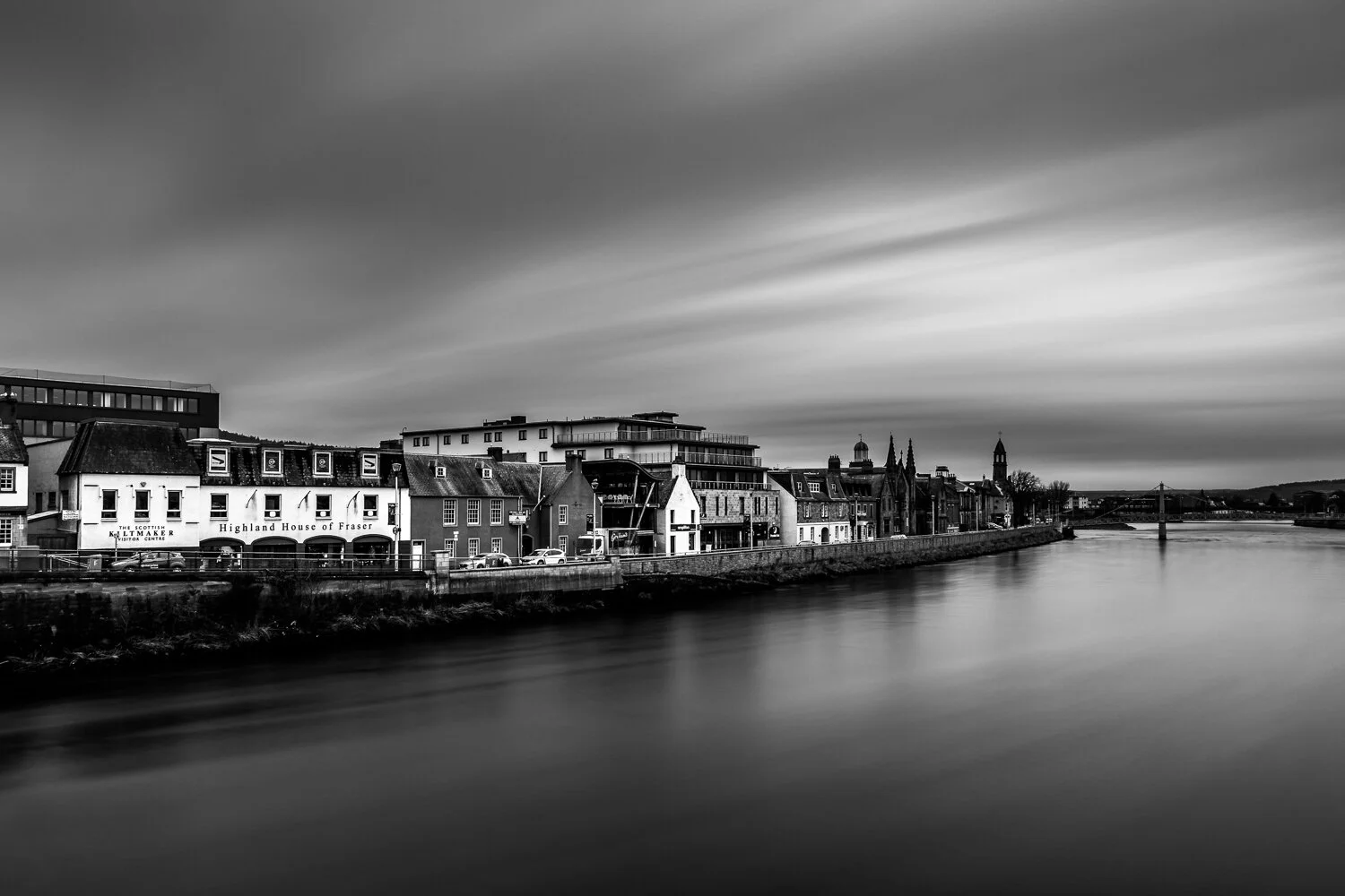 black and white iverness city of scotland in highlands by Prathamesh Dixit.jpg