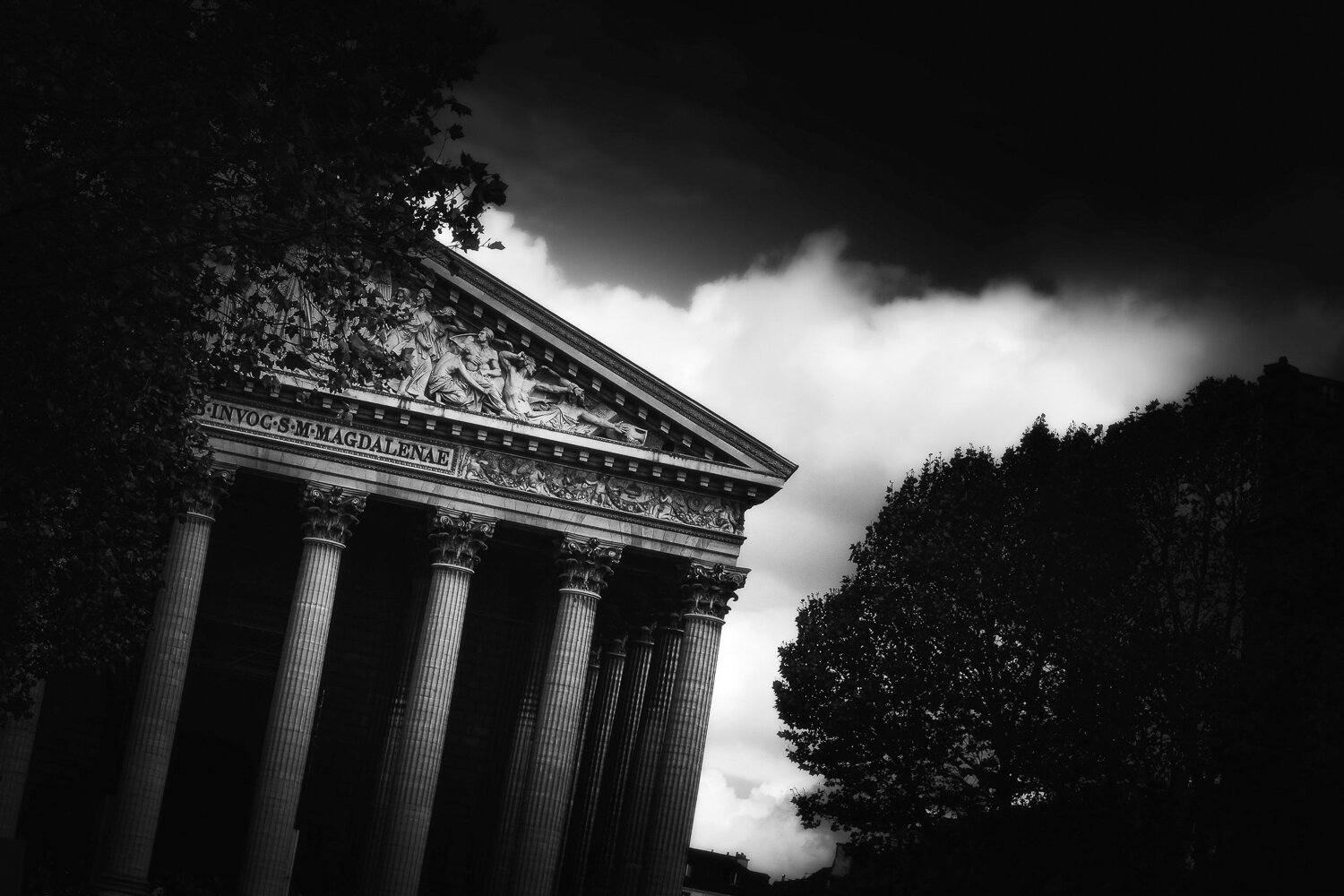 la Madeleine church black &amp; white in Paris