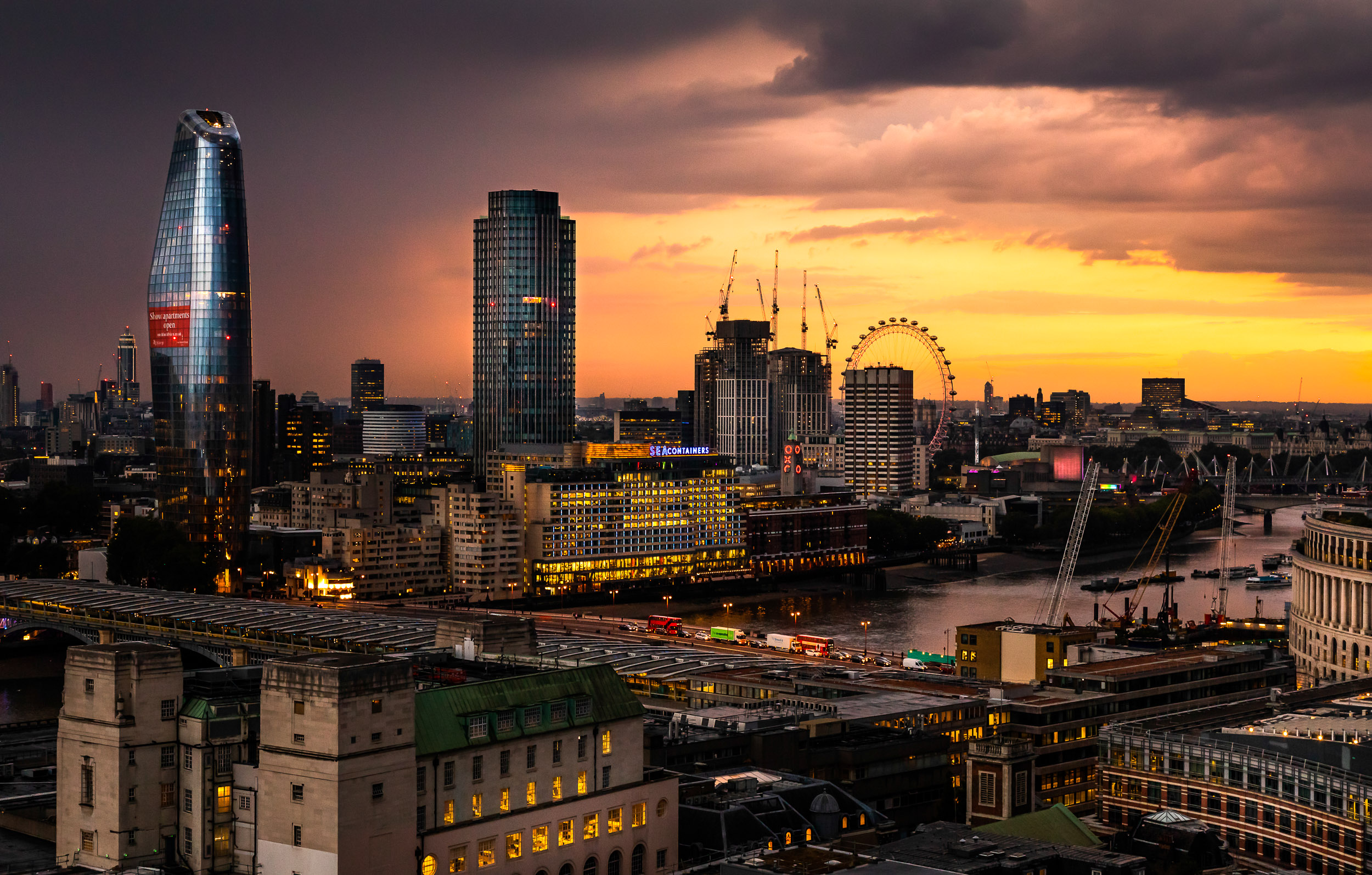 Sunset Over London Skyline